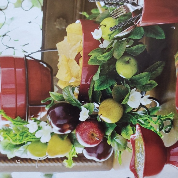 Sonoma fruit swag New Home Interiors Artificial fruit f;oral apples pears 28" - Picture 4 of 13